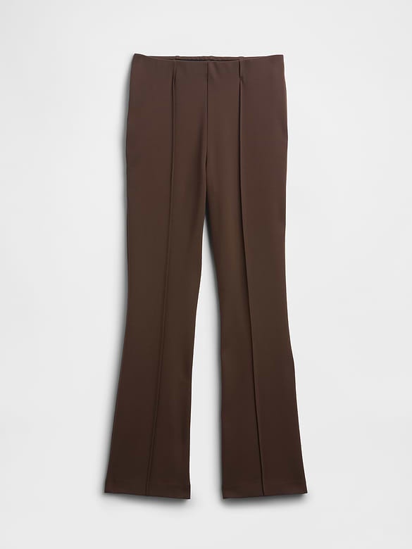 High Rise Ponte Flare Crop Pants