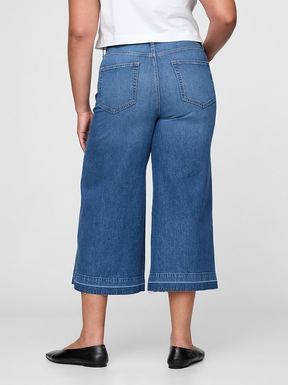High Rise Culotte Jeans