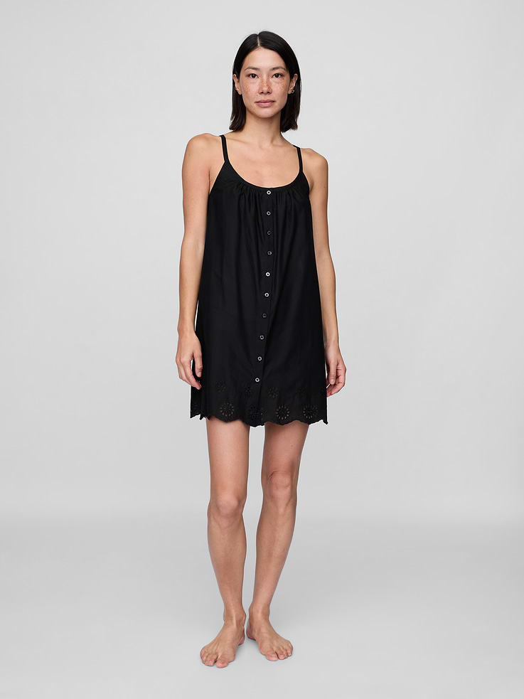 Image number 1 showing, Eyelet Hem PJ Dress