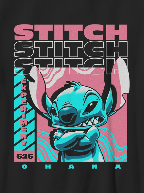 Lilo Stitch Boxed Stitch Gender-Neutral Graphic T-Shirt for Kids