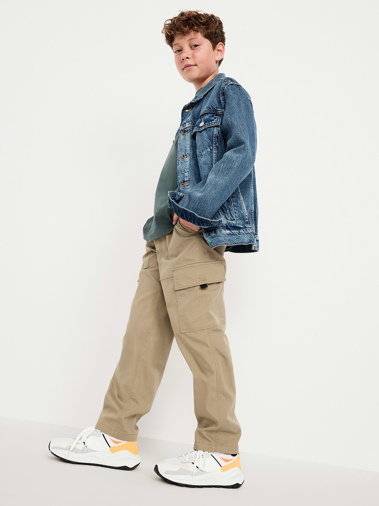 Image number 3 showing, Loose Pull-On Cargo Tech Taper Pants for Boys