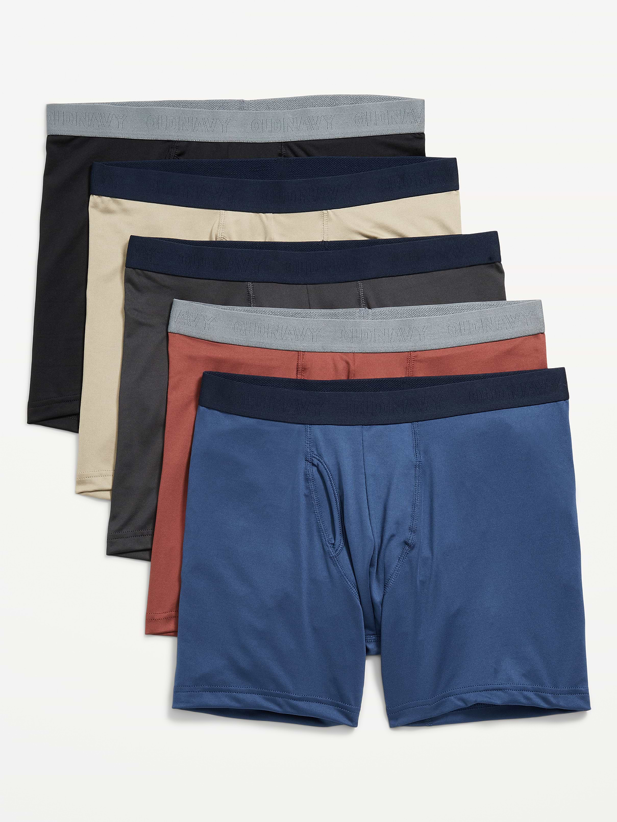 Image number 1 showing, 5-Pack Go-Dry Cool Performance Boxer Briefs -- 5-inch inseam