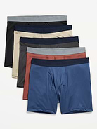 Image number 1 showing, 5-Pack Go-Dry Cool Performance Boxer Briefs -- 5-inch inseam