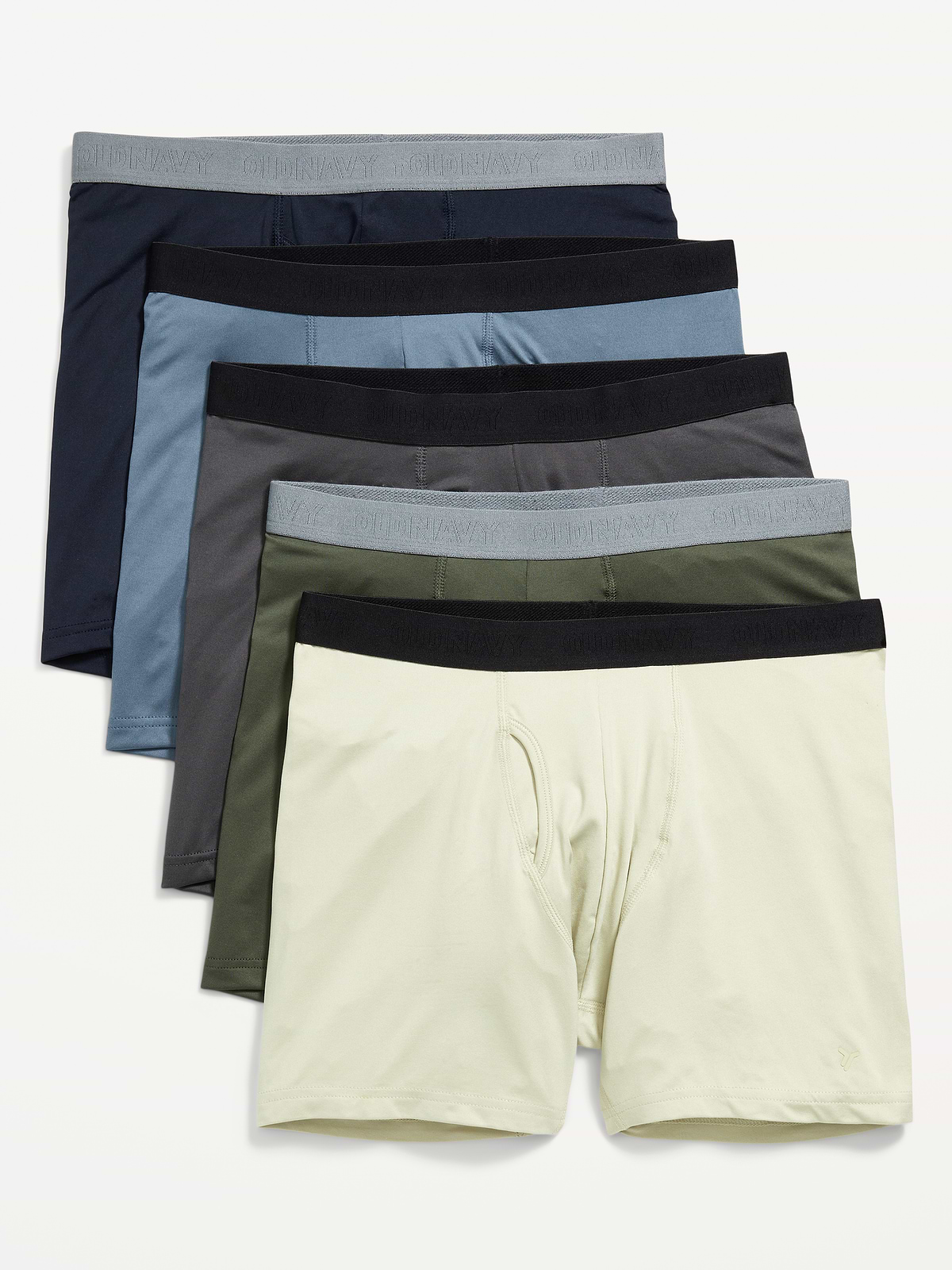 5-Pack Go-Dry Cool Performance Boxer Briefs -- 5-inch inseam