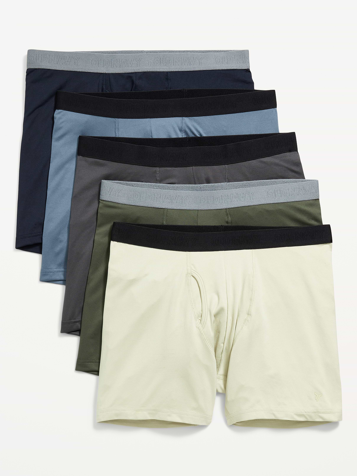Image number 1 showing, 5-Pack Go-Dry Cool Performance Boxer Briefs -- 5-inch inseam
