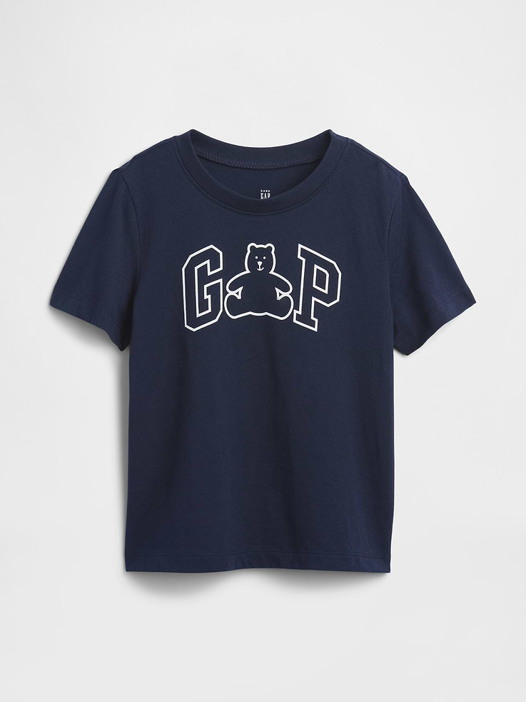 Image 1 of 3, Soft jersey knit., Short sleeves., Crewneck., Brannan Bear Gap logo at front., This product was made in a factory that invests in gender equity and women’s empowerment through RISE. Learn more at, Product #820828