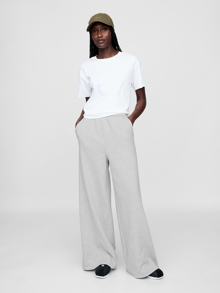L'image numéro 1 présente Pantalon ballon à jambe large en coton ouaté VintageDoux