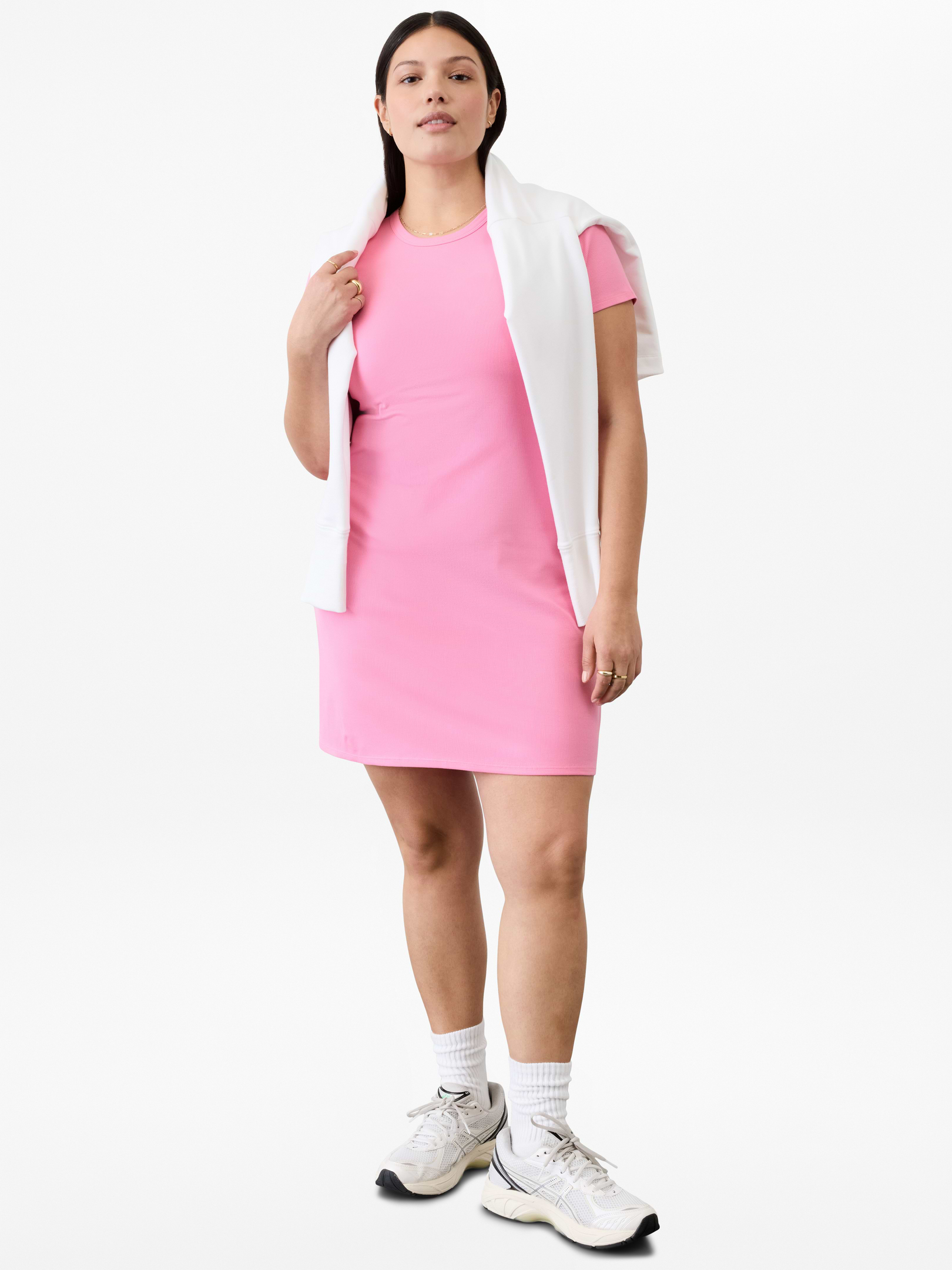 Image 5 of 6, Signature Rib Tee Dress
