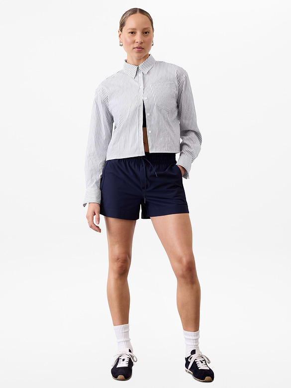Midday Cropped Poplin Shirt