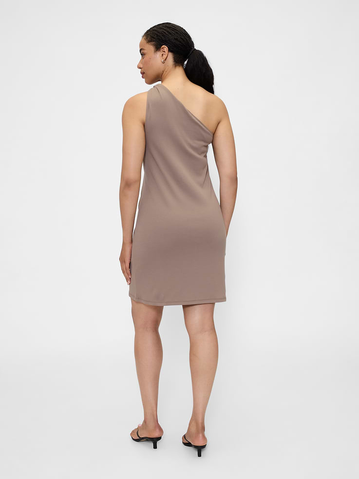 Image 5 of 6, Ribbed One-Shoulder Mini Dress