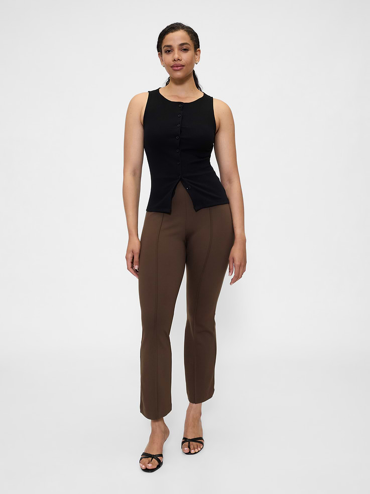 Image number 5 showing, High Rise Ponte Flare Crop Pants