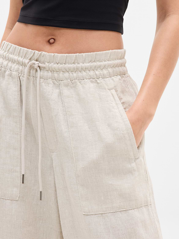 Retreat Linen High Rise Wide Leg Pant