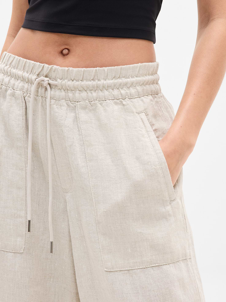 Image number 3 showing, Retreat Linen High Rise Wide Leg Pant