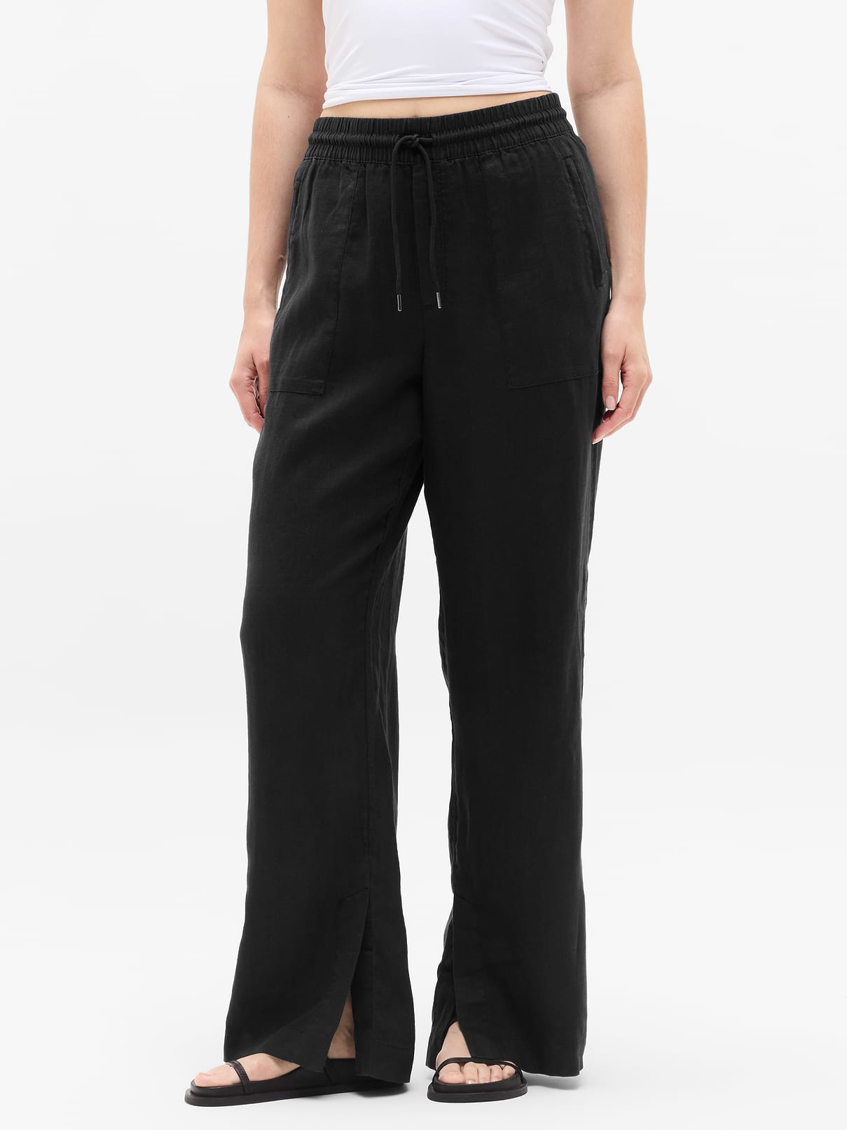 Image number 1 showing, Retreat Linen High Rise Wide Leg Pant