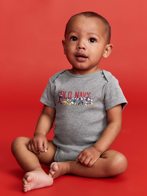Old Old Navy x Disney© Short-Sleeve Logo-Graphic Bodysuit for Baby on clearance at Old Navy — 50% off