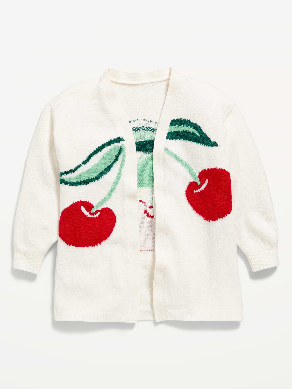 Image number 1 showing, SoSoft Open-Front Graphic Tunic Sweater for Toddler Girls