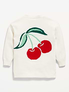 Image number 2 showing, SoSoft Open-Front Graphic Tunic Sweater for Toddler Girls