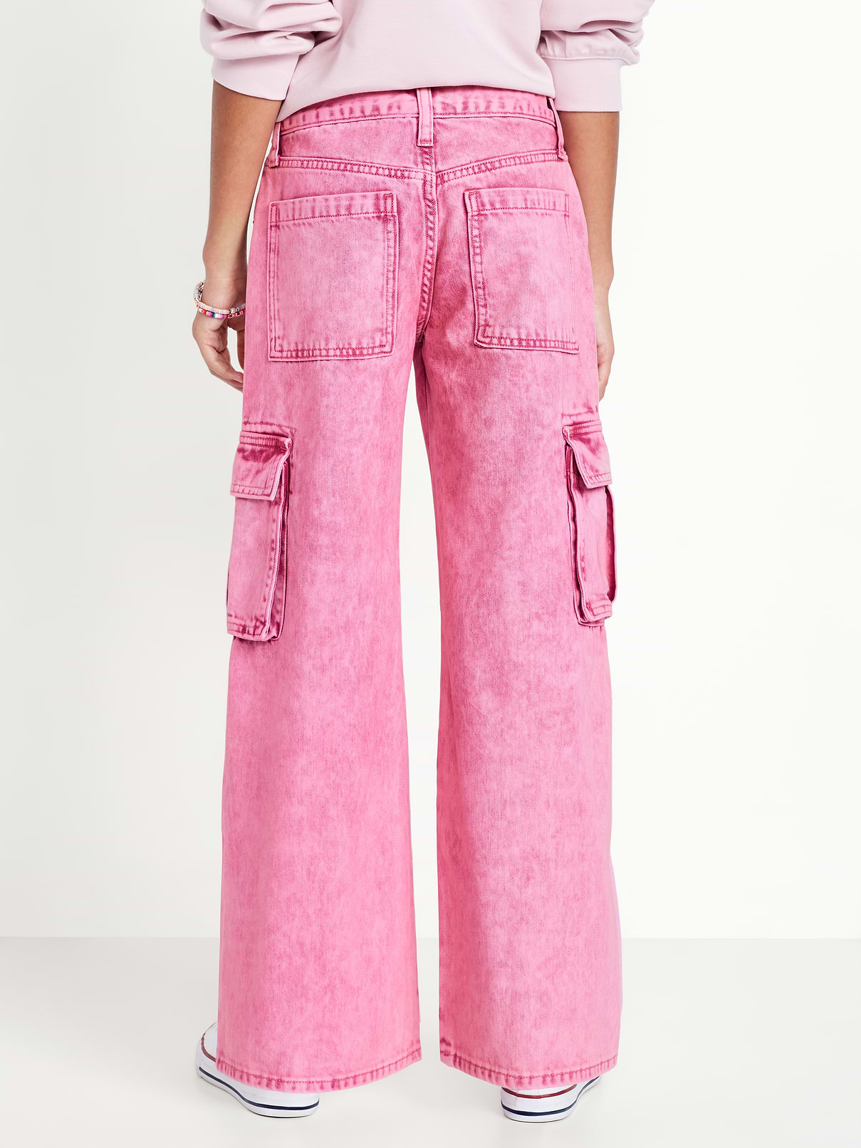 Image number 2 showing, Super Baggy Wide-Leg Cargo Jeans for Girls