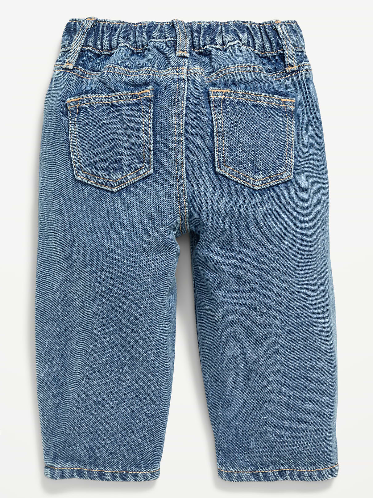 Image number 2 showing, Drawstring Barrel-Leg Jeans for Baby