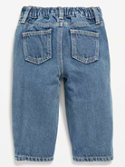 Image number 2 showing, Drawstring Barrel-Leg Jeans for Baby