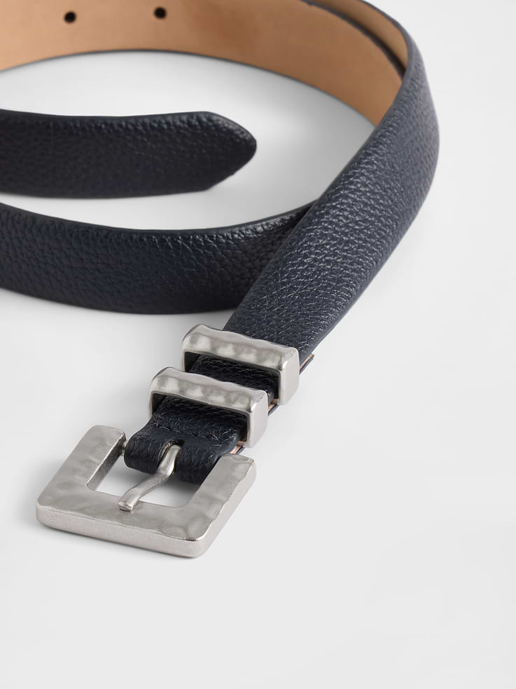 Image number 4 showing, Vegan Pebble Leather Belt