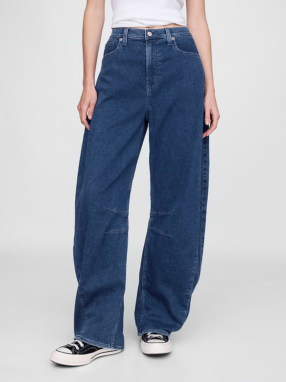 High Rise Knit Horseshoe Jeans