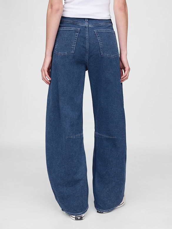 High Rise Knit Horseshoe Jeans