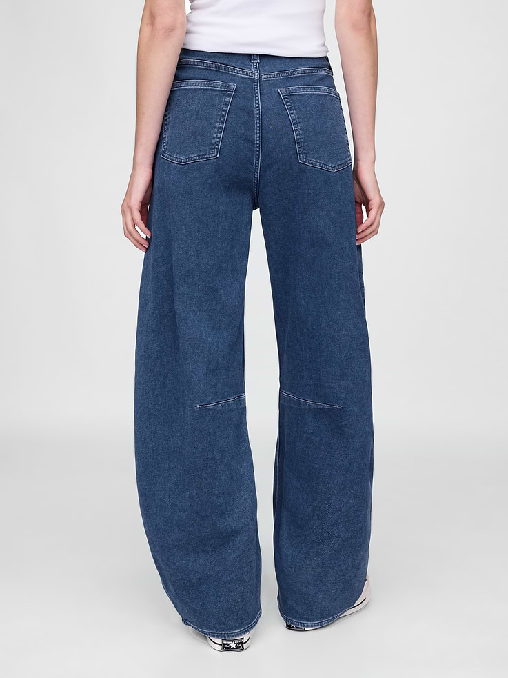 Image number 4 showing, High Rise Knit Horseshoe Jeans