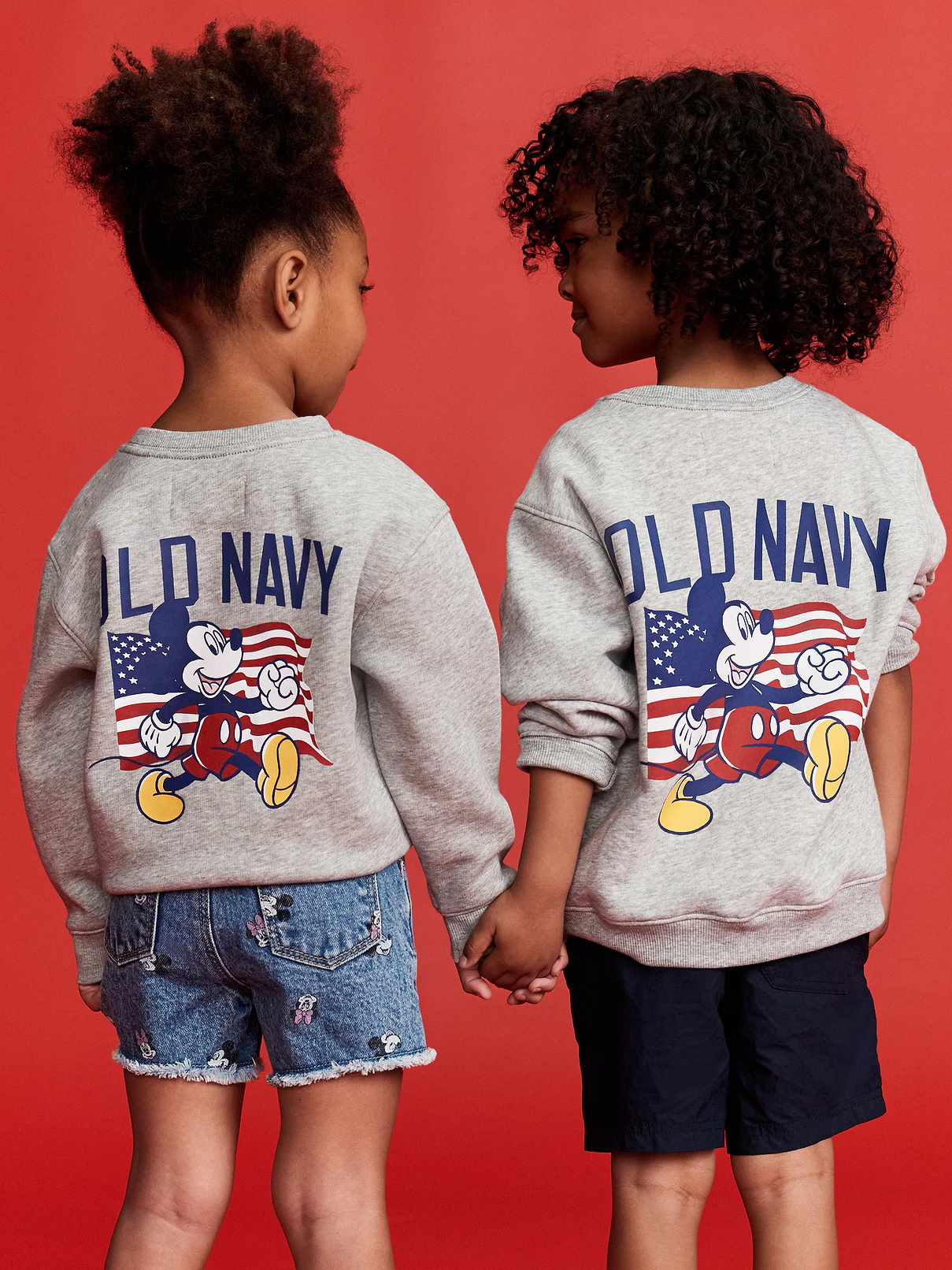 Image number 2 showing, Old Navy x Disney© Mickey Mouse Unisex Oversized Flag Graphic Sweatshirt for Toddler