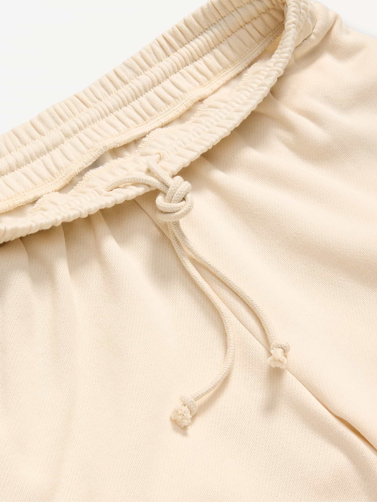 Image 6 de 7, Pantalon en coton ouaté à jambe large et à taille haute PurConfort