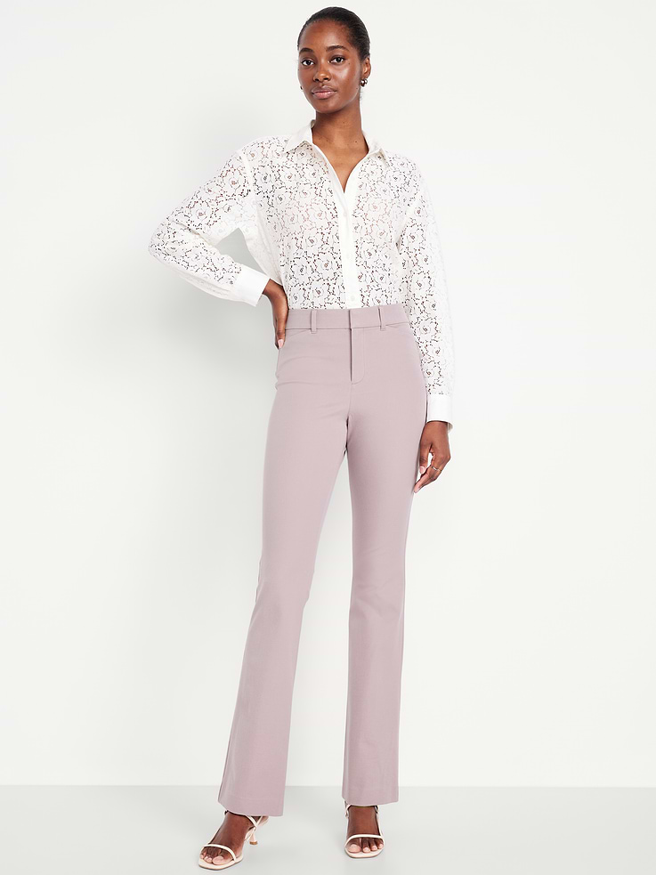 Image number 1 showing, High-Waisted Pixie Flare Pants