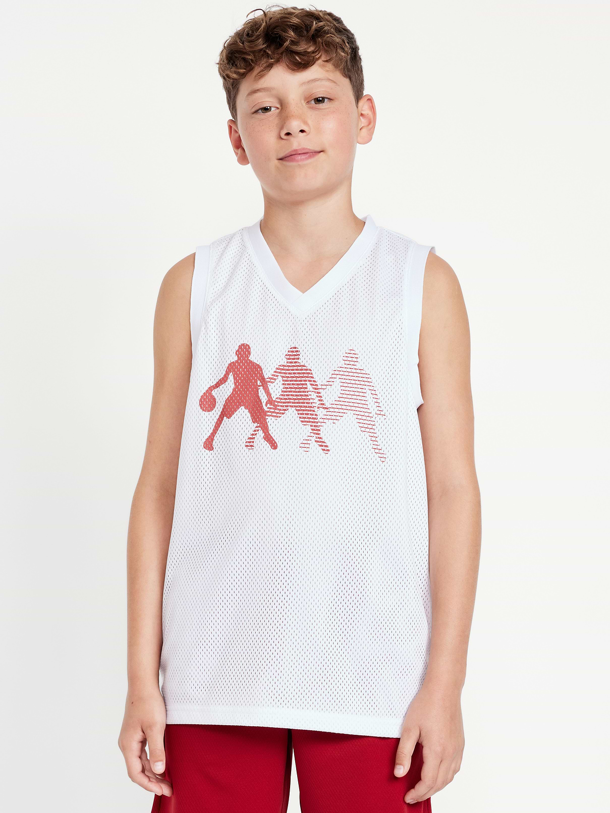 Image number 3 showing, Mesh Graphic Basketball Tank Top for Boys