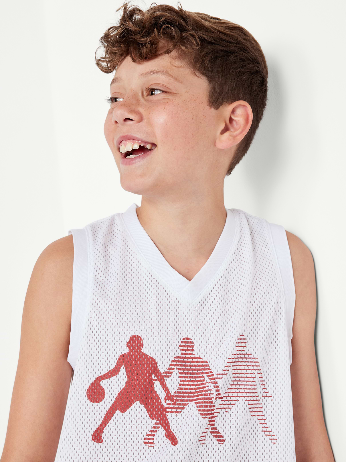 Image number 1 showing, Mesh Graphic Basketball Tank Top for Boys