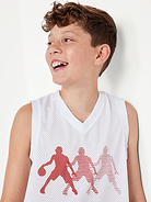 Image number 1 showing, Mesh Graphic Basketball Tank Top for Boys