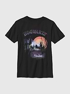 Image number 1 showing, Harry Potter Halloween Hogwarts Spooky Scene Gender-Neutral Graphic T-Shirt for Kids