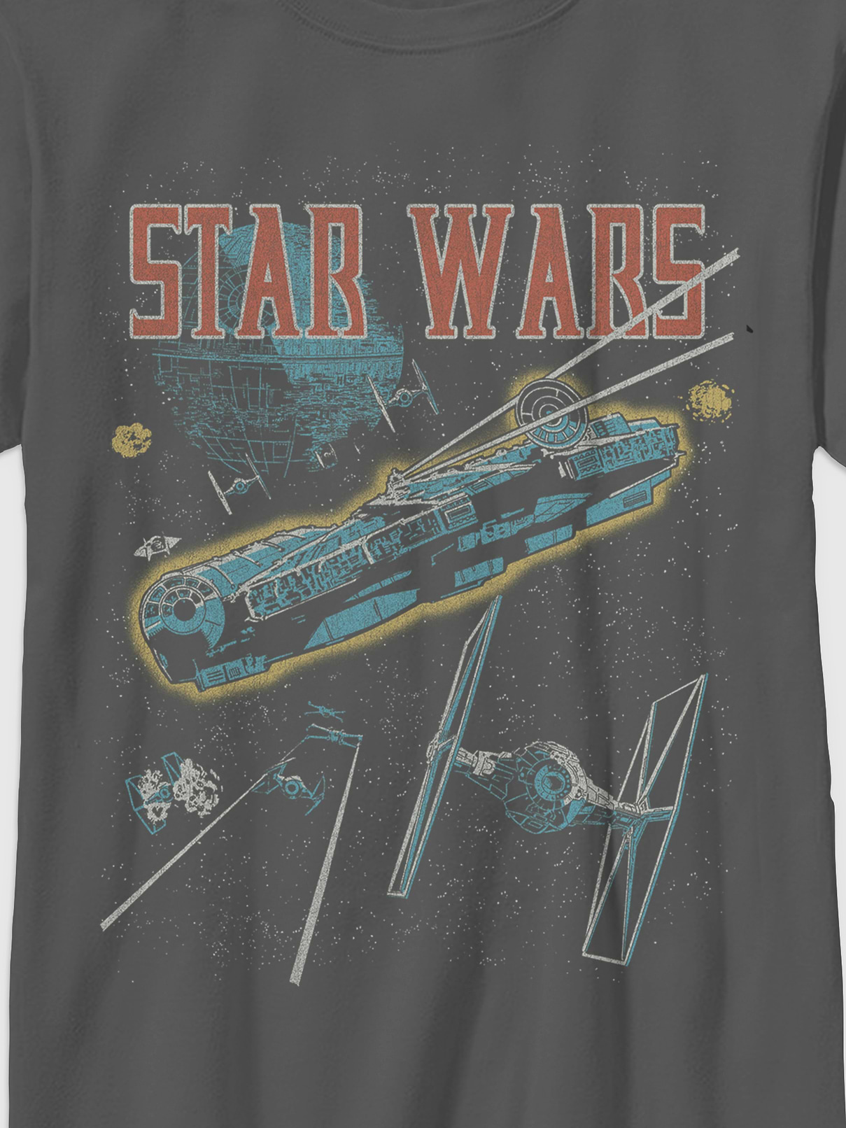 Image number 2 showing, Star Wars Vintage Space Battle Gender-Neutral Graphic T-Shirt for Kids