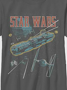 Image number 2 showing, Star Wars Vintage Space Battle Gender-Neutral Graphic T-Shirt for Kids