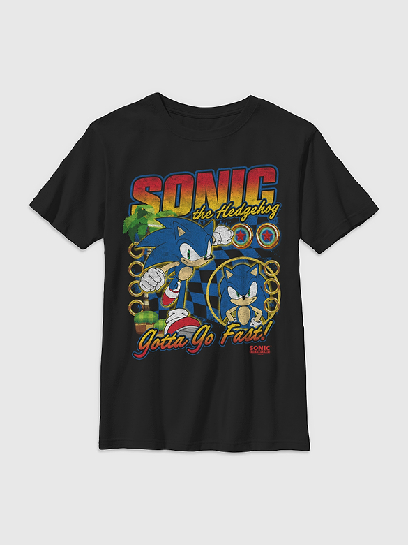 Sonic the Hedgehog Racer Sonic Gender-Neutral Graphic T-Shirt for Kids