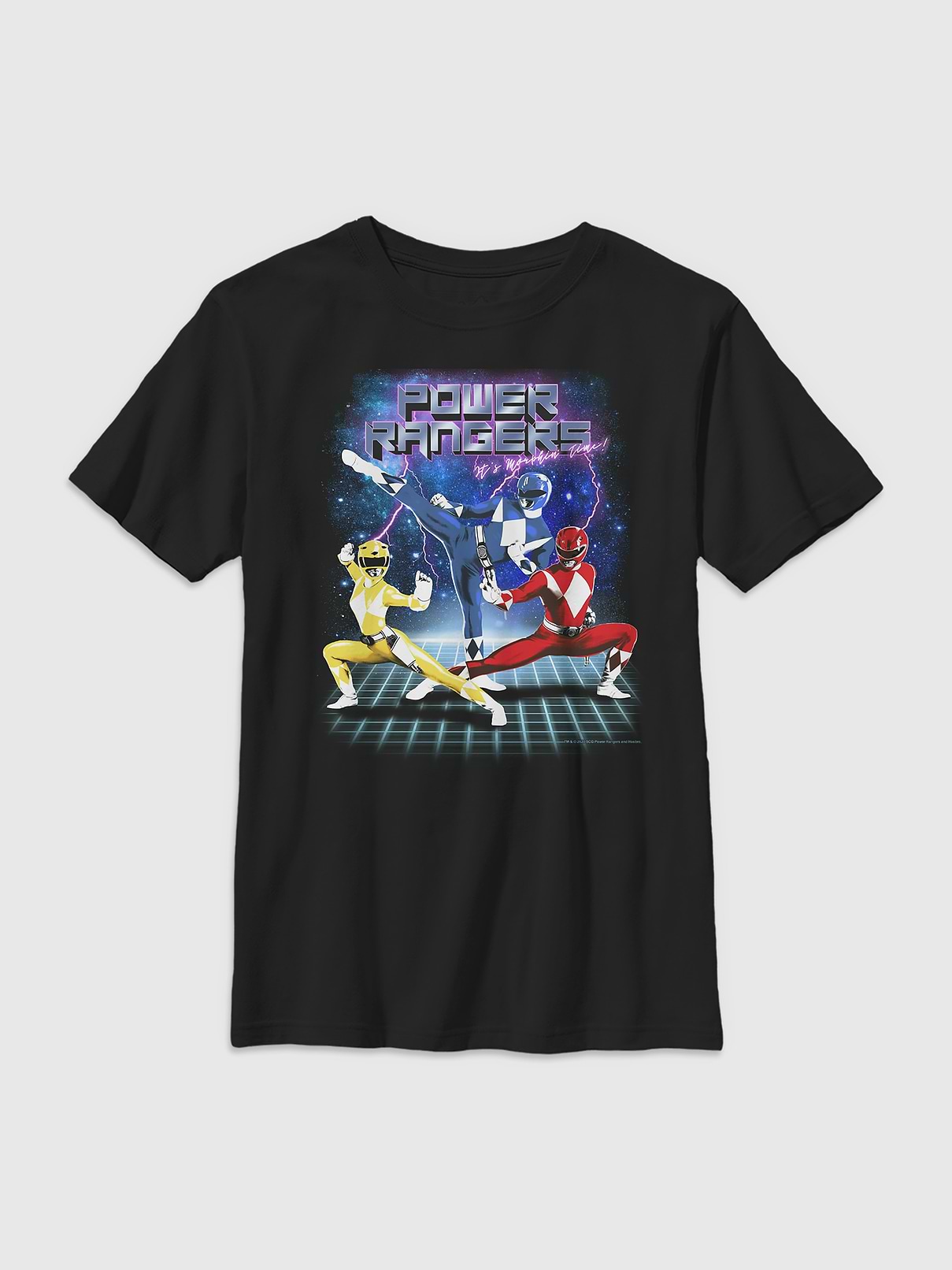 Image number 1 showing, Power Rangers Nineties Lightning Gender-Neutral Graphic T-Shirt for Kids