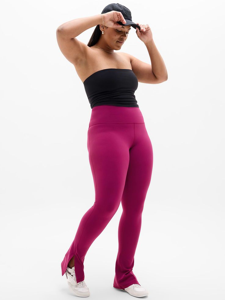 Image 6 of 7, Elation Ultra High Rise Split Slim Flare Pant