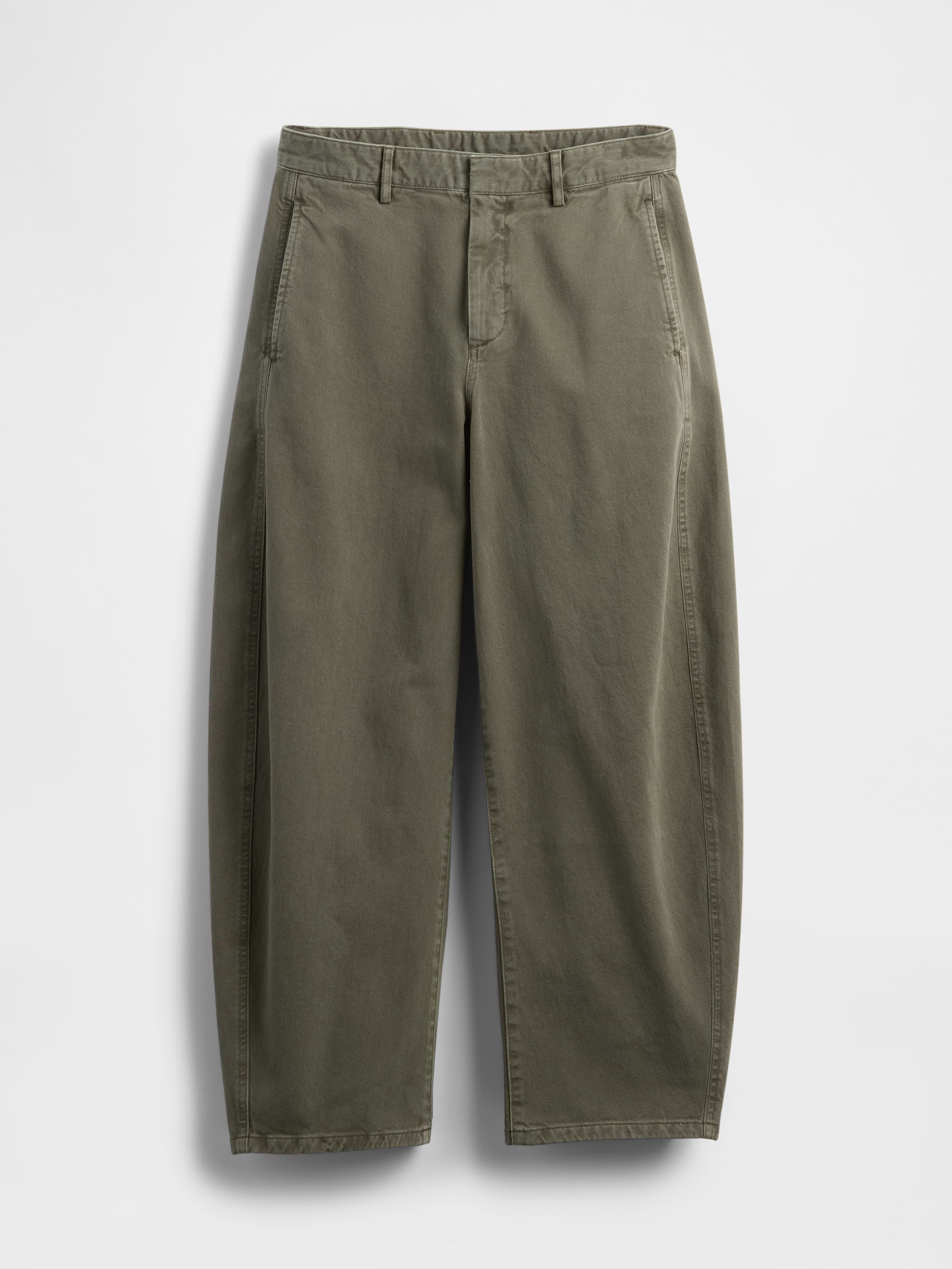 Image number 7 showing, Mid Rise Twill Barrel Pants