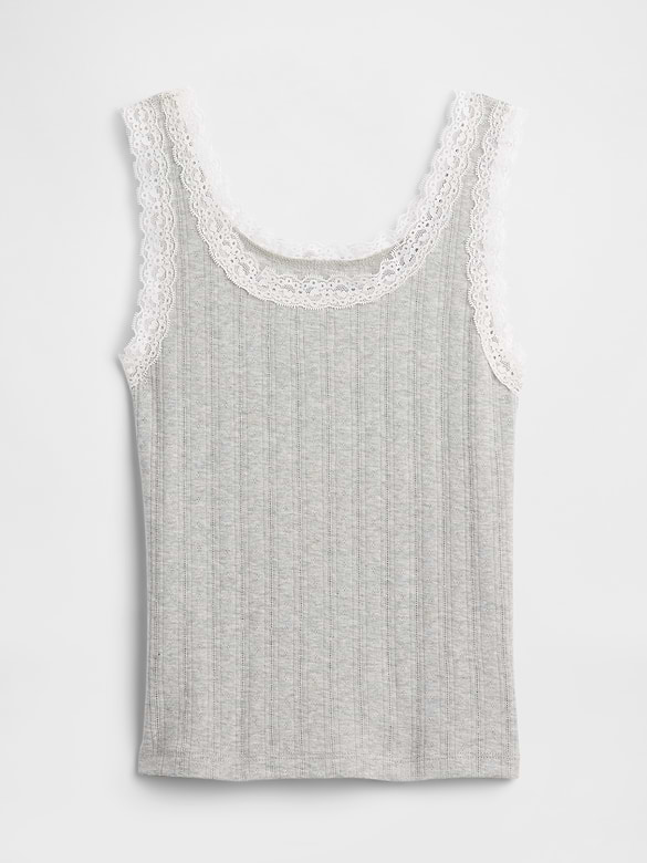 Kids Pointelle Sweater Tank Top