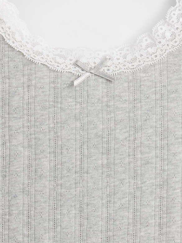 Kids Pointelle Sweater Tank Top