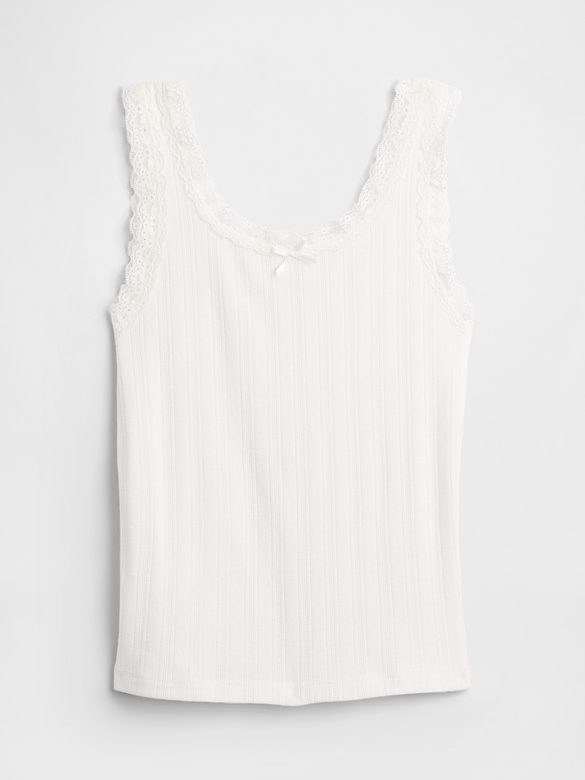 Kids Pointelle Sweater Tank Top
