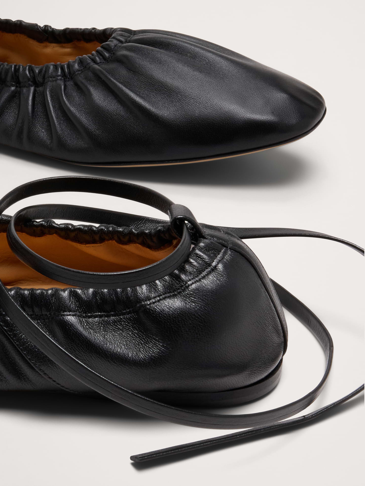 Image number 6 showing, Ruched Leather Ballet Flat
