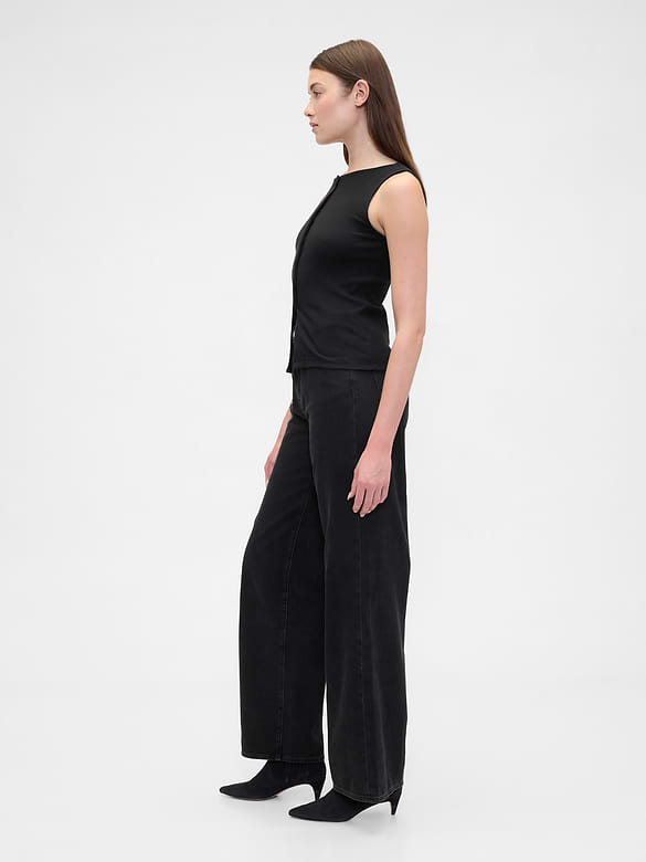 High Rise Wide-Leg Jeans