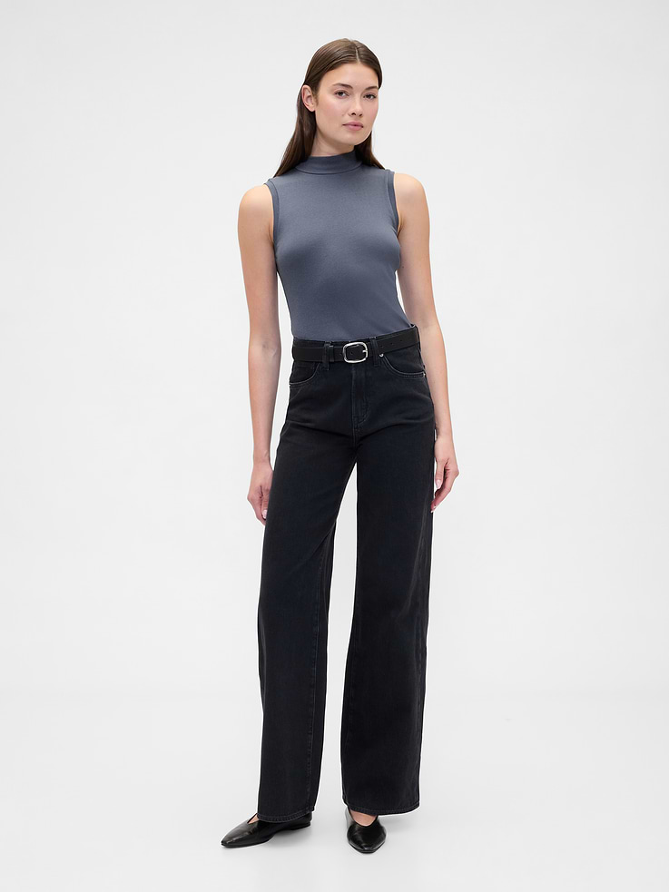 Image 3 of 5, Modern Ribbed Mockneck Tank Top