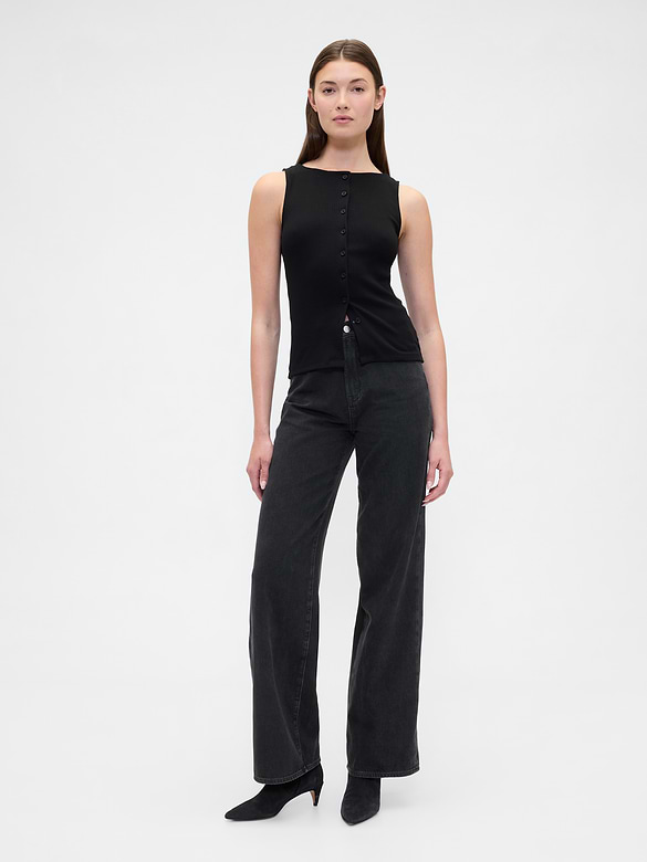 High Rise Wide-Leg Jeans