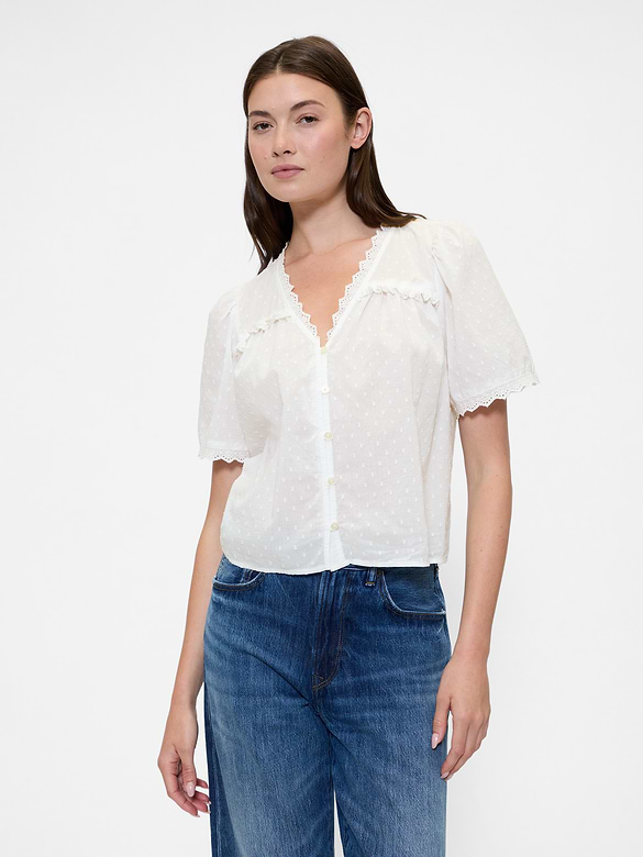 Ruffle V-Neck Top