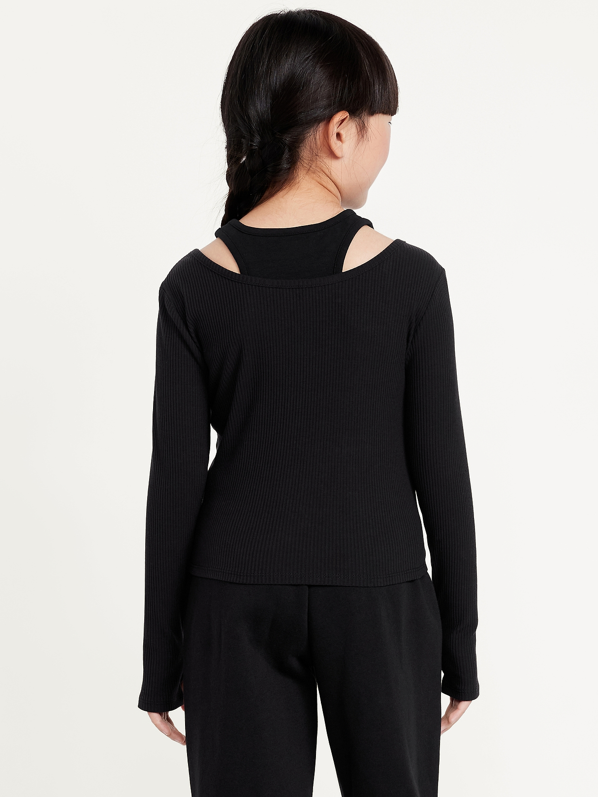 2-In-1 Ribbed Performance Top for Girls | Old Navy